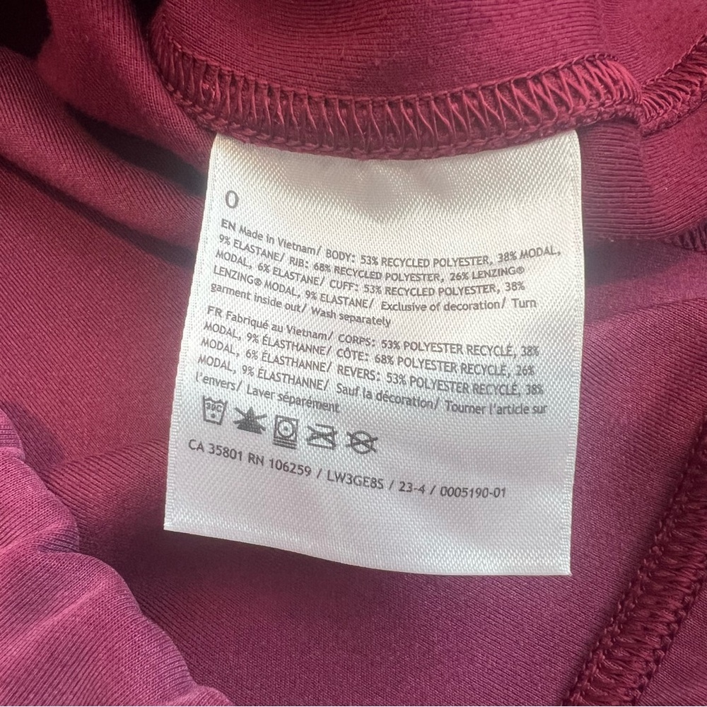 Lululemon Brushed Softstreme Ribbed Half Zip Deep Luxe Size 0 (XS) Buttery Soft - Picture 10 of 12